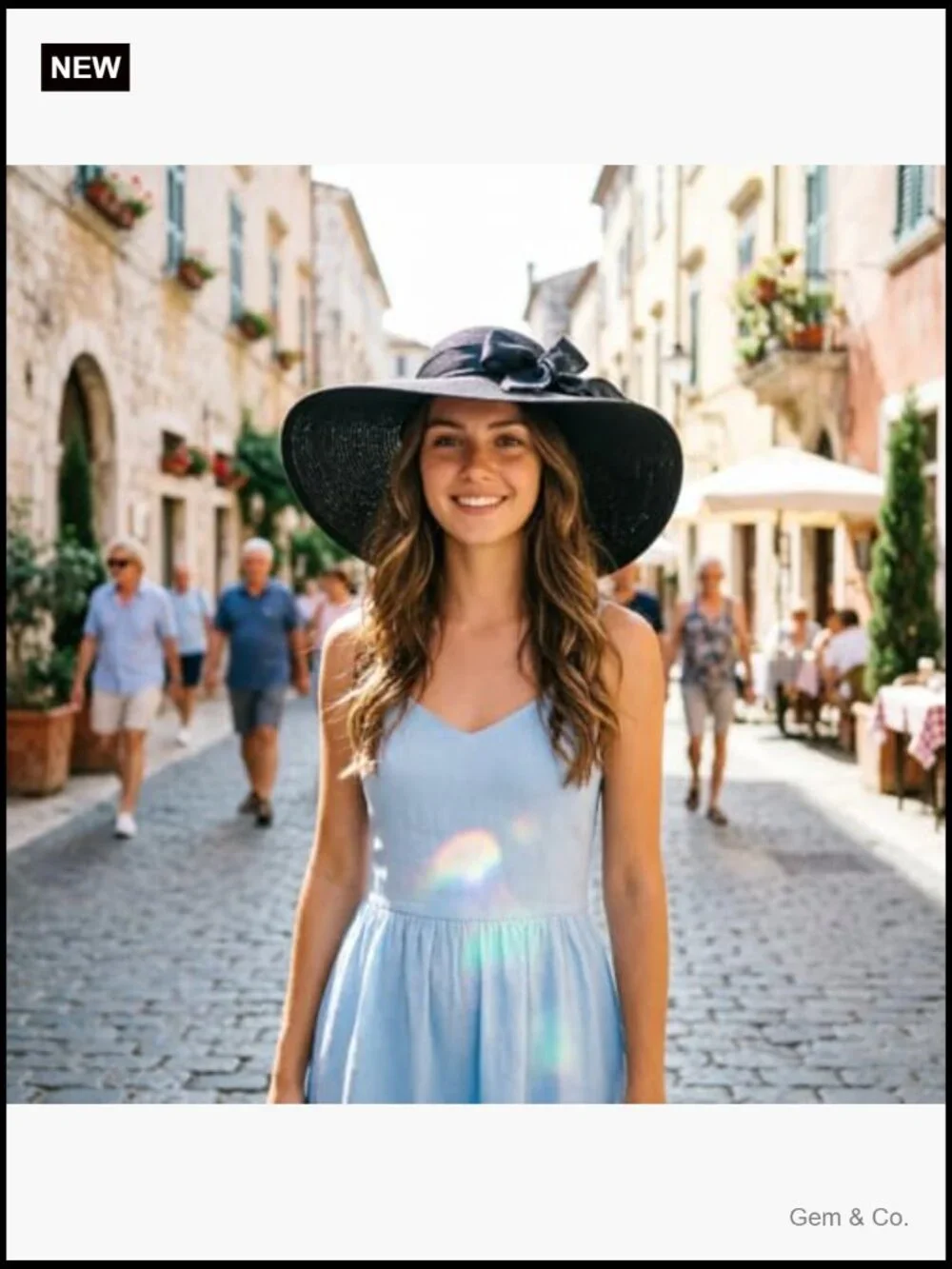 Wide Brim Sun Hat Floppy Foldable Beach Hat UPF 50 Straw